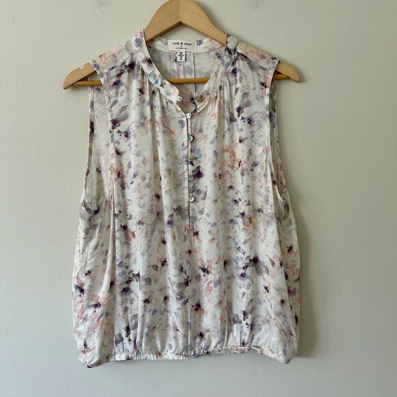 Cloth & Stone Anthropologie Sleeveless Floral Blouse - Picture 1 of 6